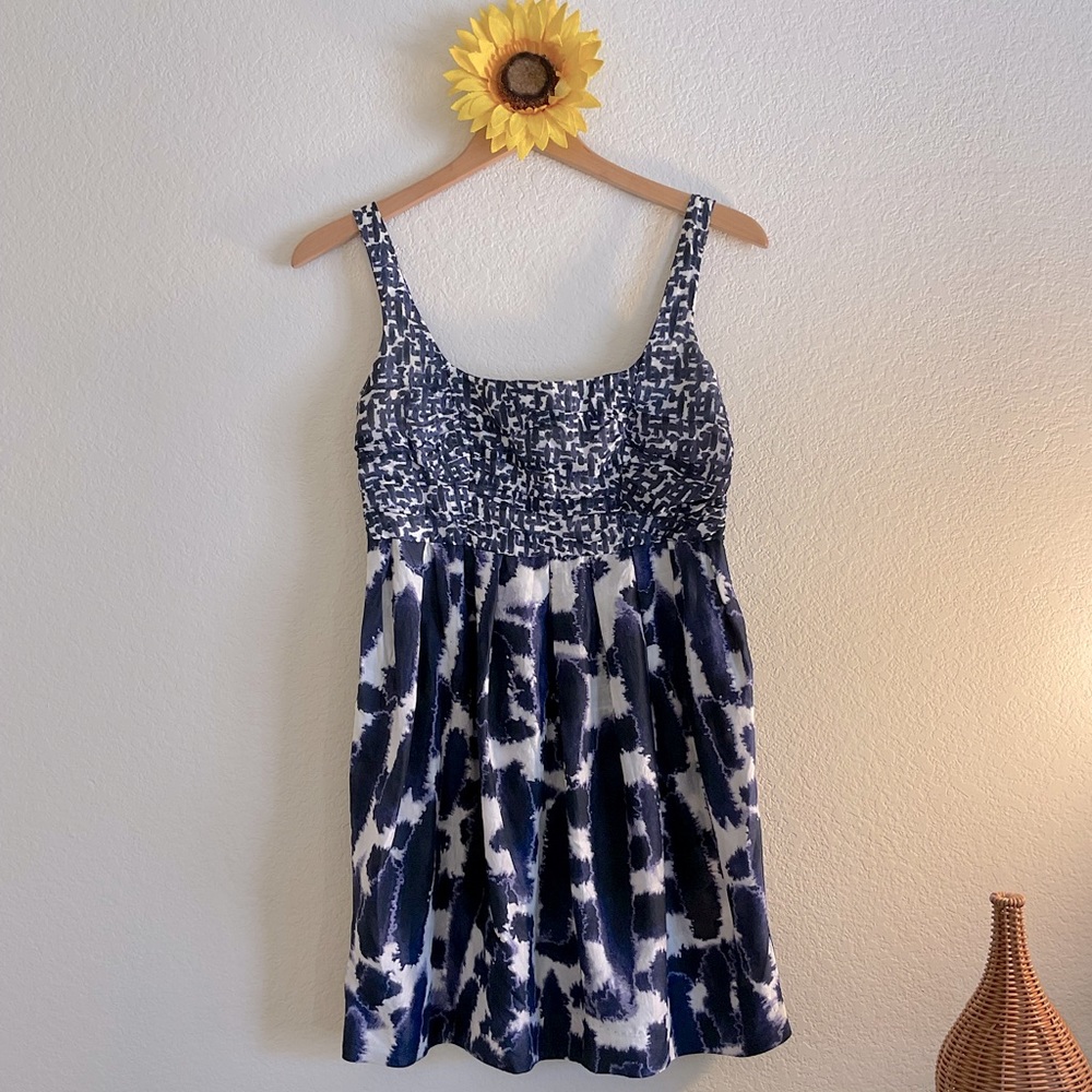 BB Dakota Flare Tank Mini Dress, Navy Tie-Dye: Size 2